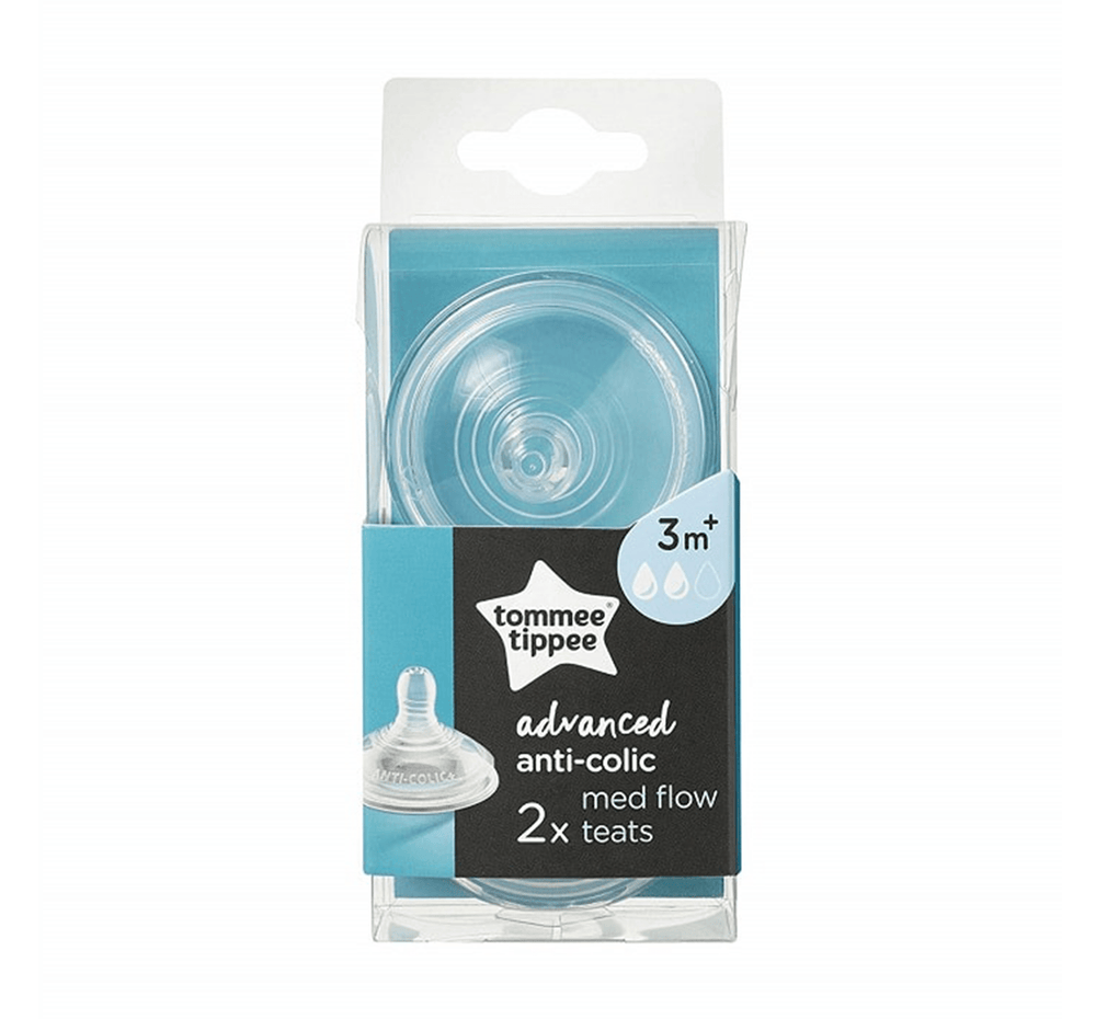 Tommee Tippee Nipple Medium Flow Teats 2pcs Silicone