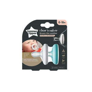 Tommee Tippee 2x Breast-Like Soothers 6-18M Pacifiers