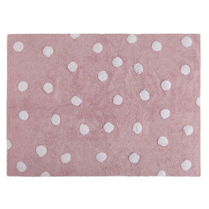 Lorena Canals Polka dots Rose cotton washable Rug