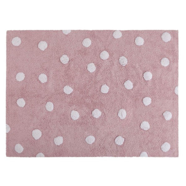 Lorena Canals Polka dots Rose cotton washable Rug