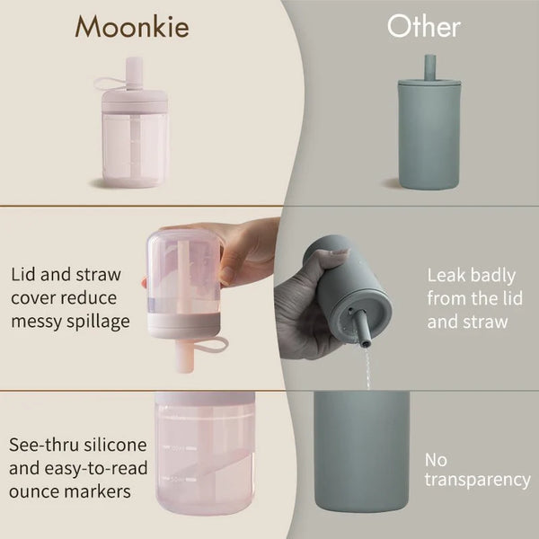 Moonkie Silicone Training Cup with Straw
