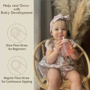 Moonkie Silicone Training Cup with Straw