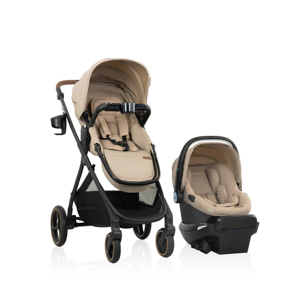 Evenflo® Shyft™ Intuiti+ Travel System with Revolve180™ LiteMax™ NXT &amp; SensorySoothe™ travertine
