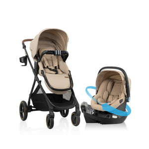 Evenflo® Shyft™ Intuiti+ Travel System with Revolve180™ LiteMax™ NXT &amp; SensorySoothe™ travertine