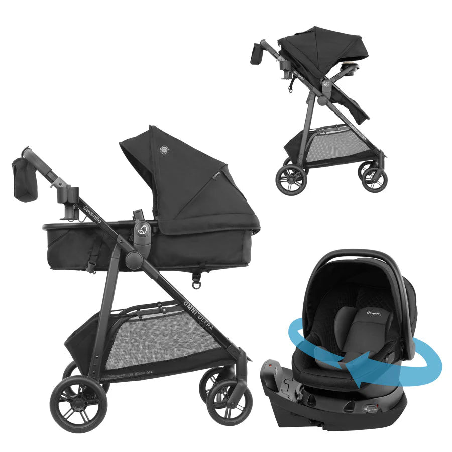 Evenflo® Omni™ Ultra Travel System with Revolve180™ LiteMax™ NXT Rotational Infant Car Seat